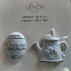 Lenox Watering Can And Egg Pin Set