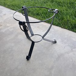Small Round Wrought Iron Plant Stand