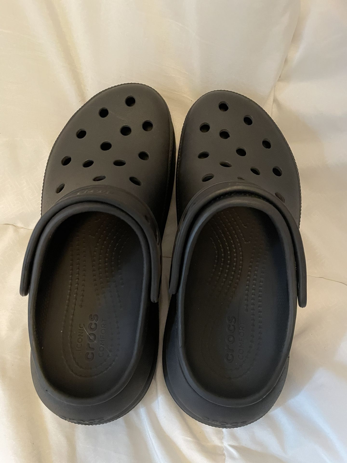 Sandals Crocs, Black Platform, Size 8/6