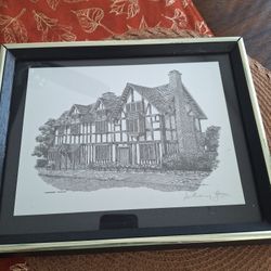 Anthony John Painting Signed.  Shakespeare House