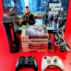 Complete Xbox 360 console bundle. Has the Xbox 360 console, power brick, and HDMI cable.