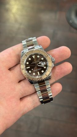 Rolex yacht master two tone rose gold chocolate dial 2019 with box and papers 40mm