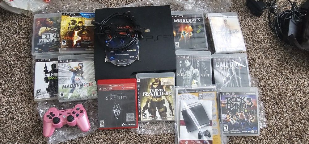 PS3 Console With Lots Of Games
