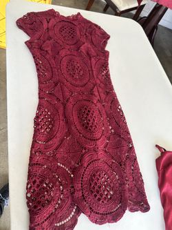Burgundy Short Dress