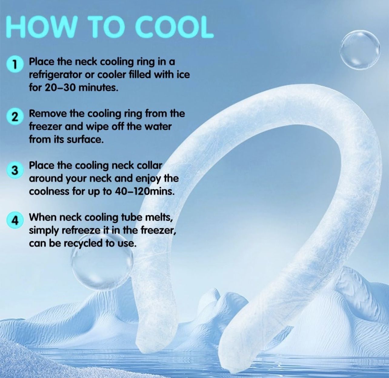 Neck cooling tube