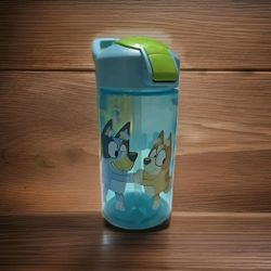 Bluey & Bingo 16 oz Water Bottle – Flip Straw Lid – Zak Designs – Brand New