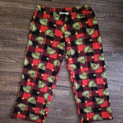 CHRISTMAS "THE GRINCH" UNISEX RED SOFT PAJAMA PANTS YOUTH MED SIZE