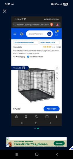 24"×36" Dog Kennel, For Smaller Dogs