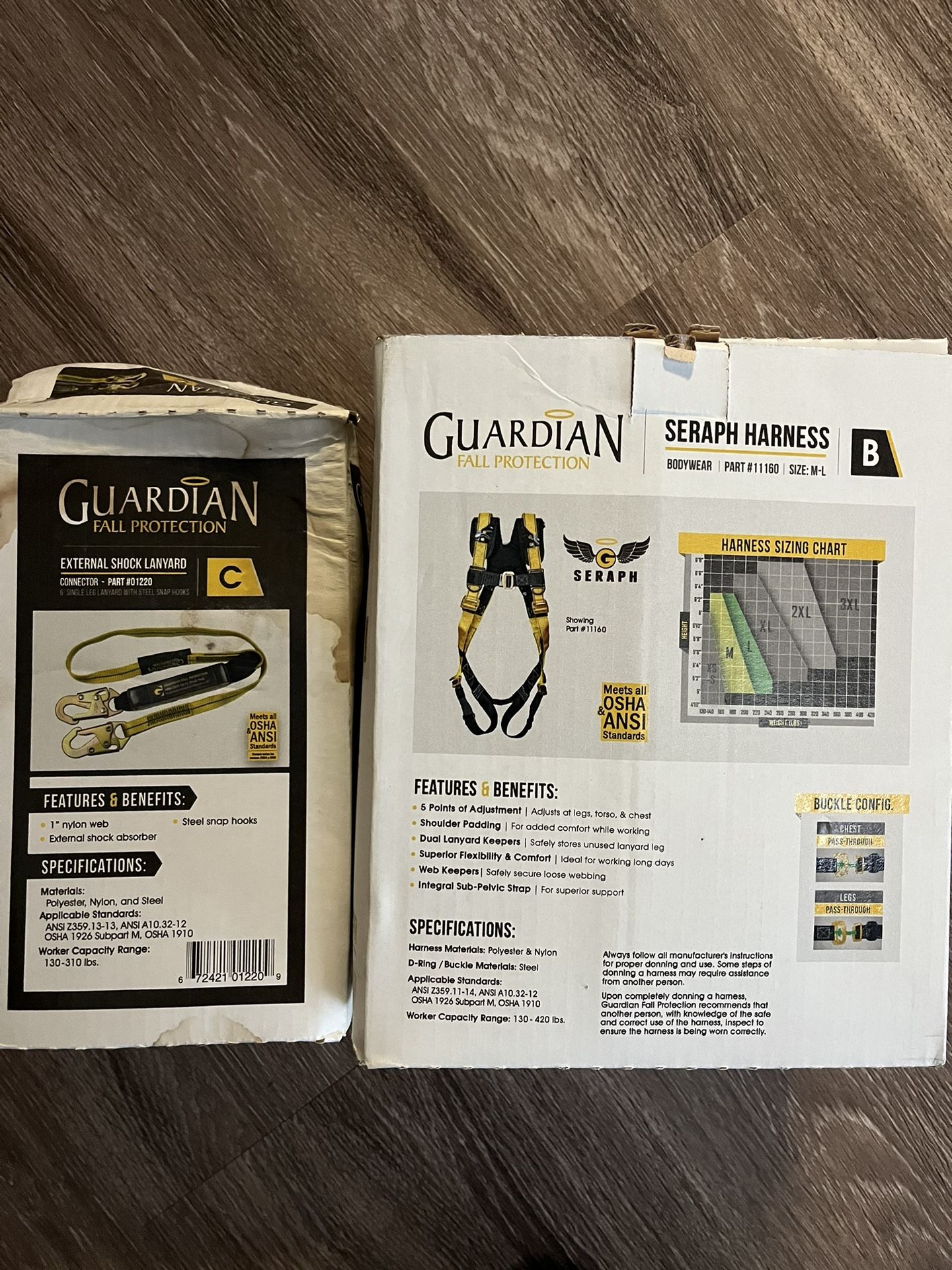 Guardian Seraph Harness And External Shock Lanyard