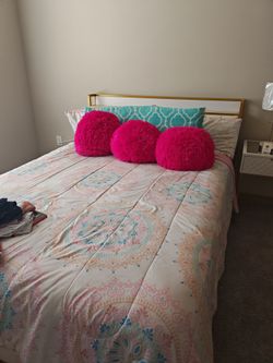 Queen size bed and mattress