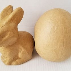 Easter Paper Mache Bunny & Egg NEW