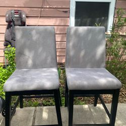 Set of 2 Upholstered Counter Height Barstools