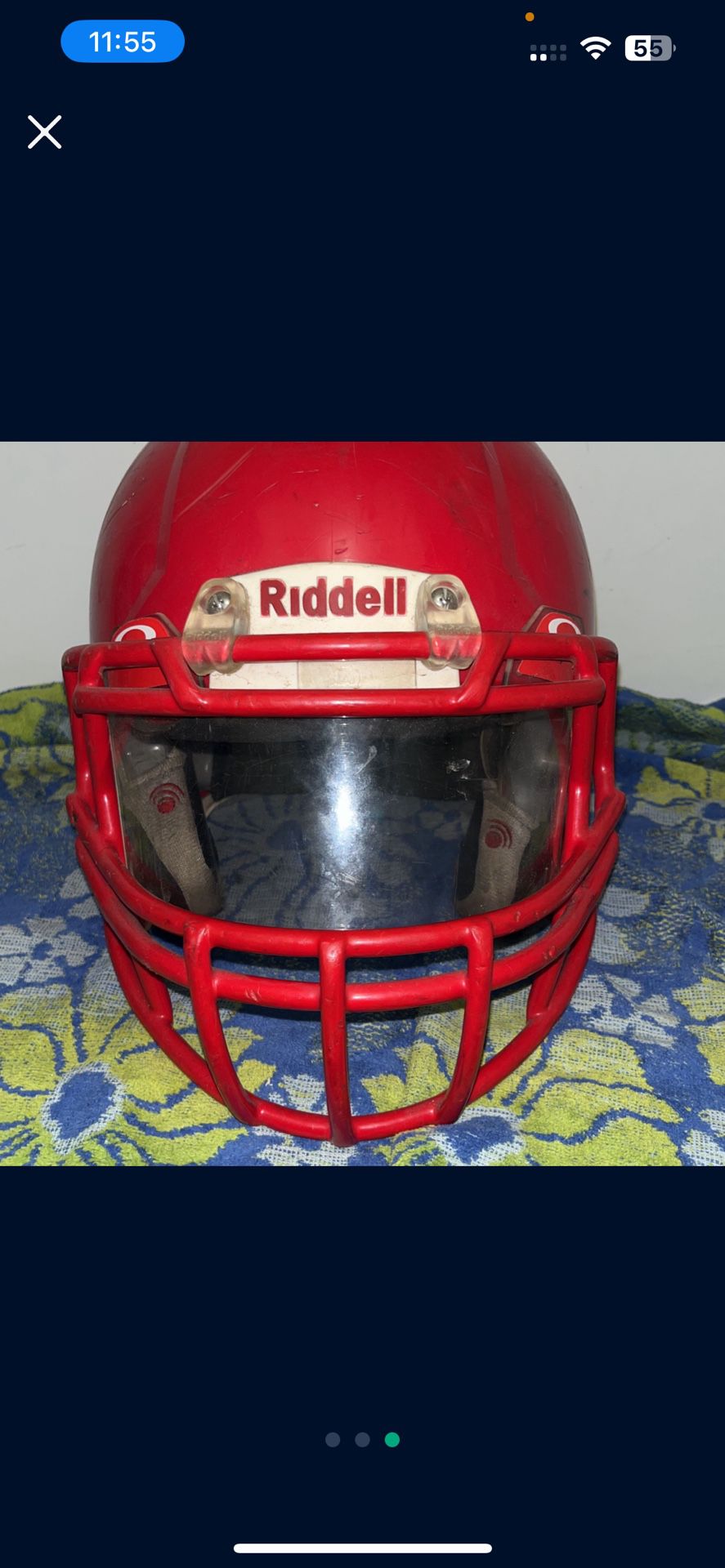 Used Riddell Speed Football Helmet With Oakley Visor 