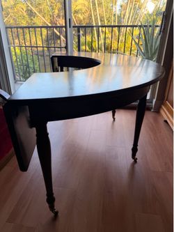 Vintage Dark Wood Drop Leaf Table