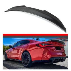 2021-2026 BMW G22 4 SERIES 430i G82 M4 PSM STYLE CARBON FIBER TRUNK SPOILER WING  REAL CARBON FIBER. HIGH QUALITY. DIRECT FITMENT. 3M TAPE INCLUDED