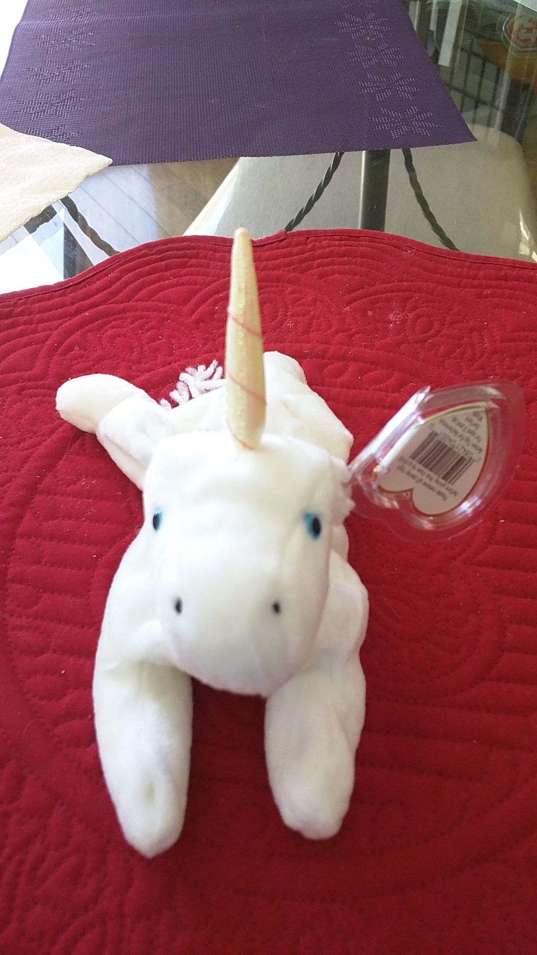 Ty Original Beanie Baby Mystic Unicorn (Iridescent Horn Yarn