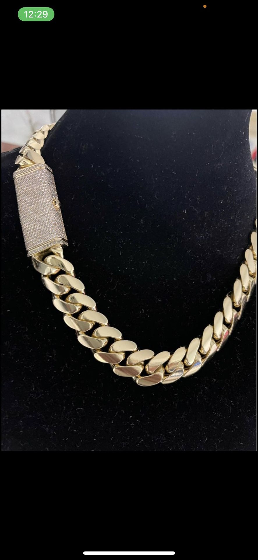 500 Gram 24k Gold Plated Over Silver Cuban Link