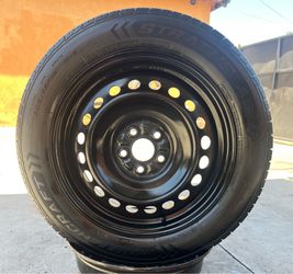 1 GOOD USED RIM & TIRE FOR SPARE SUBARU 16X6 1/2  5X100 205/55R16 MASTERCRAFT TIRE $60 PICKUP ONLY