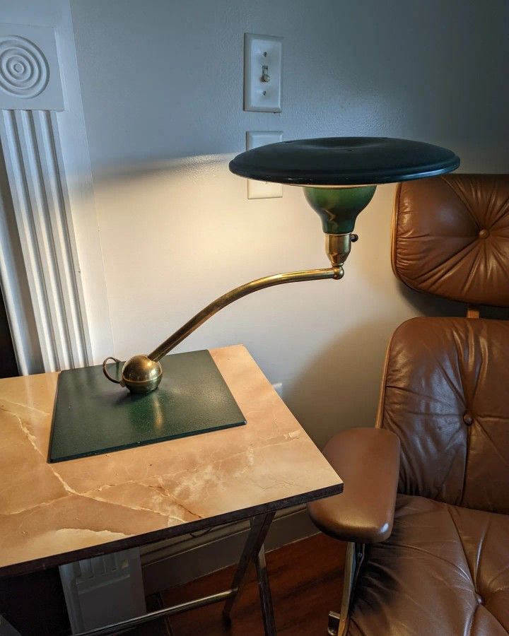 Vintage M G Wheeler Flying Saucer Desk Lamp 