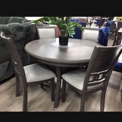 5-pc Round Dining Set