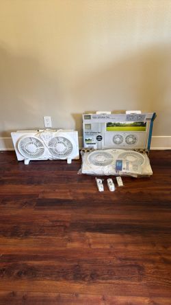 Pair Of Twin Window Fans 