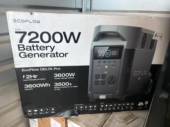 Battery Solar Generator DELTA Pro 3600Wh Solar, 3600W Output, LFP Power Station, Home Backup, Camping, Push-Button Start