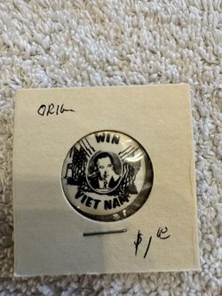 Vintage Henry Jackson Win Vietnam Political Pinback