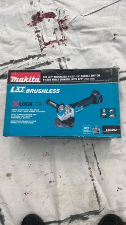 Makita  18. V.  Grinder. 5” paddle switch    Model   XAG26Z