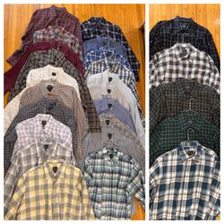 25 JOS A BANK Mens Long Sleeve Cotton Dress Shirts Sz XL Dry Cleaned & Pressed on Hangers