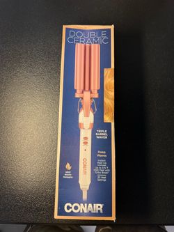 Conair Double Ceramic Triple Barrel Waver Rose Gold 30 Heat Settings NEW Sealed