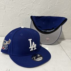 MLB New Era Los Angeles Dodgers Royal Blue 2025 World Series Champs Samurai Patch 9FIFTY Snapback Hats 