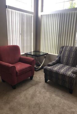 2 chairs and a table