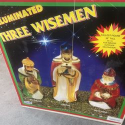 Vintage Empire Blow Mold Three Wise Men 36" Nativity Wisemen