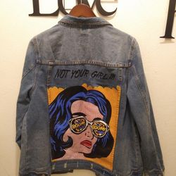 VINTAGE JEAN JACKET SIZE LARGE