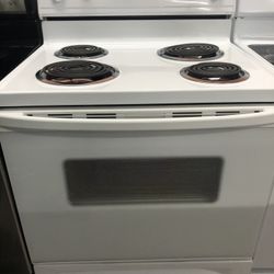 White Self Clean Stove