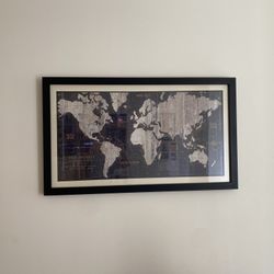 World Map Framed Picture from World Market 