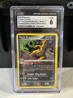 CGC 6 Dark Dragonite Pokémon Card EX Team Rocket Returns holo
