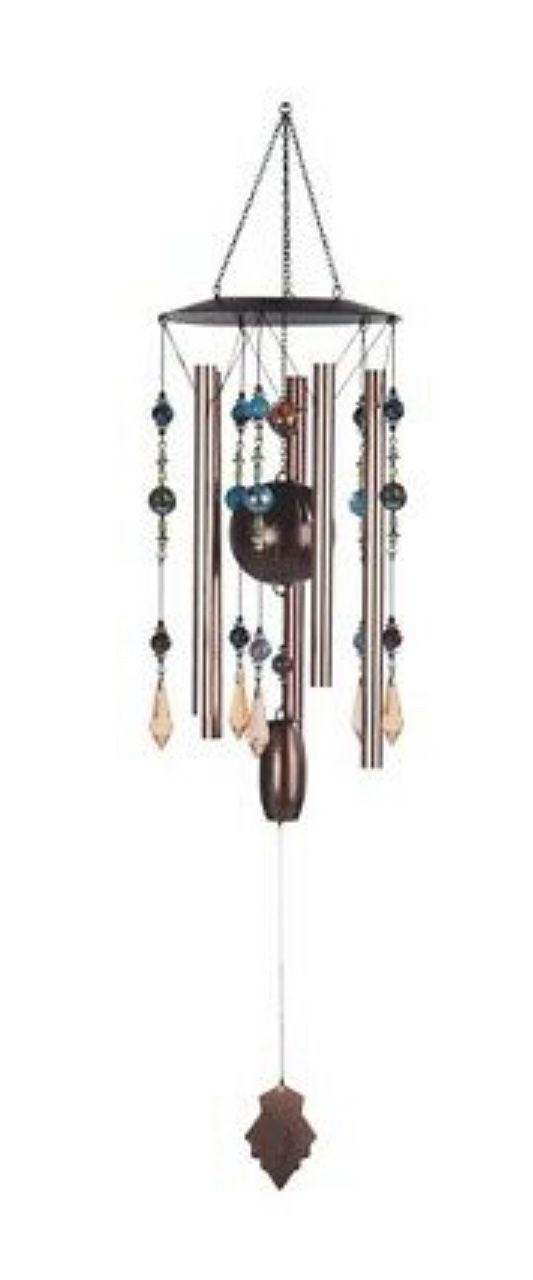 Bronze Chandelier Contemporary Wind Chime Copper , Copper/Chandelier 31" long