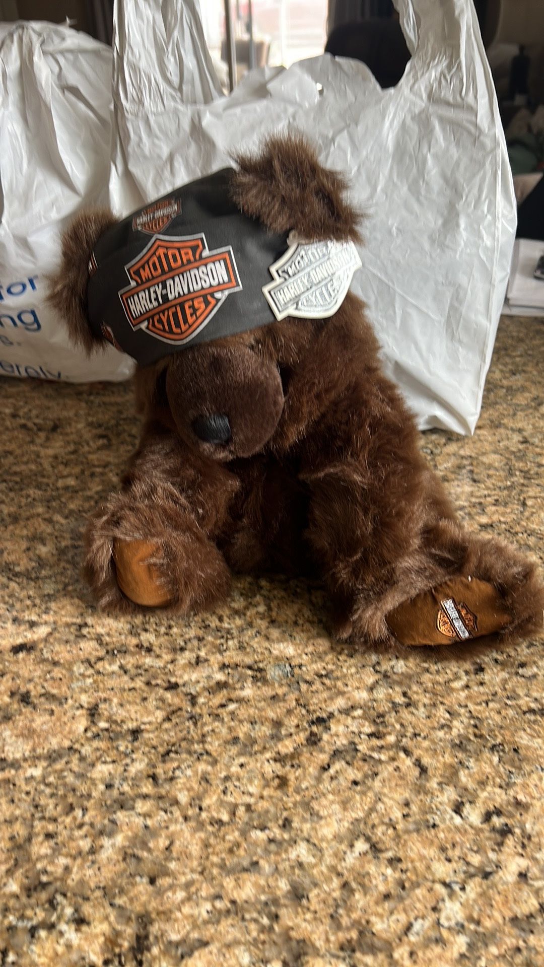 Harley Davidson 2000 Teddy Bear Dark Brown