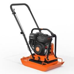 577*Plate Compactor, 7 HP 196CC Gas Engine, 5400 VPM Vibrating Ground Rammer, 4440 lbs Compaction Force, 23 x 18 in Plate, Walk Behind Compactor for P