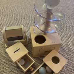 Montessori Wooden Toys Set | Includes Lovevery Marble Run | Toddler