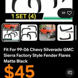 99 - 2006 GM / Chevy TRUCKS OEM STYLE FLARES I
