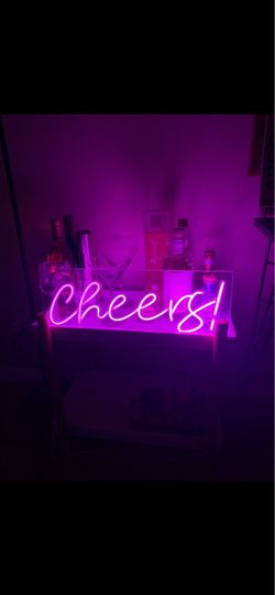 Pink Neon “CHEERS” Sign LED