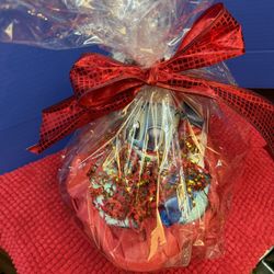 xmas stitch KIDS gift basket new 