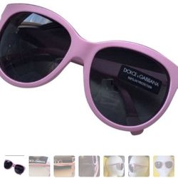 Dolce & Gabbana Light Pink And Dark Lens Sunglasses 