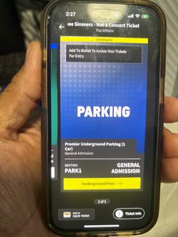 2 Tickets Together including Lounge and Parking