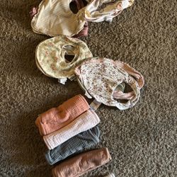 Baby Girl Bibs And Burping Cloths