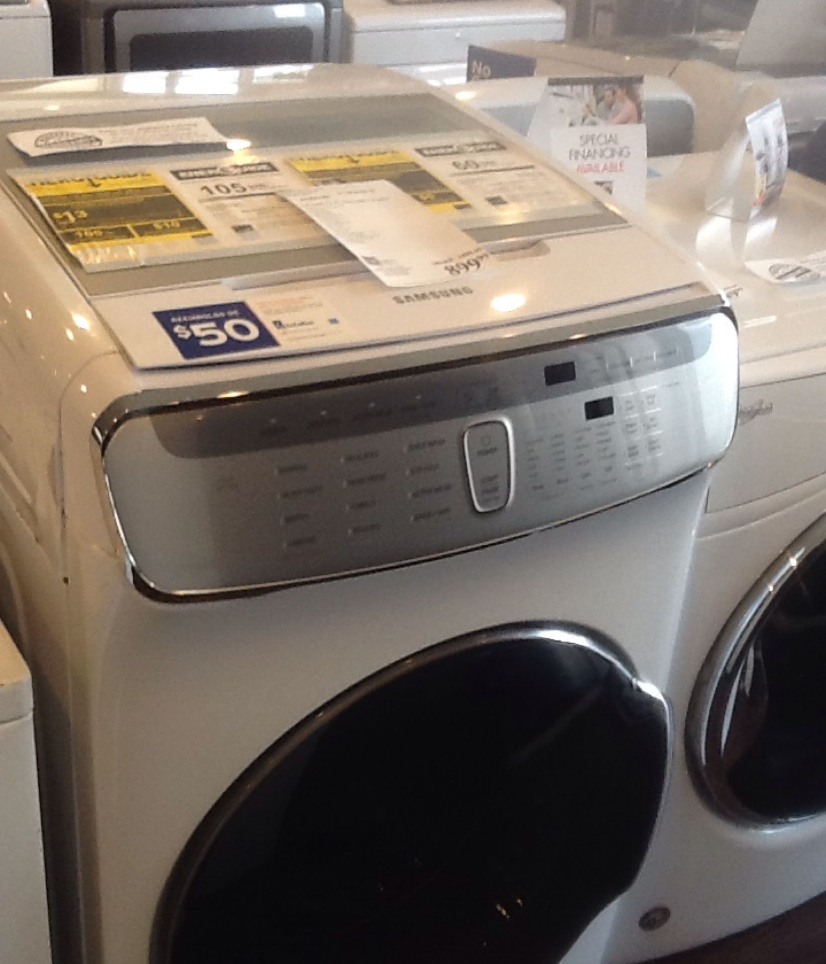 New open box Samsung washer WV60M9900AW