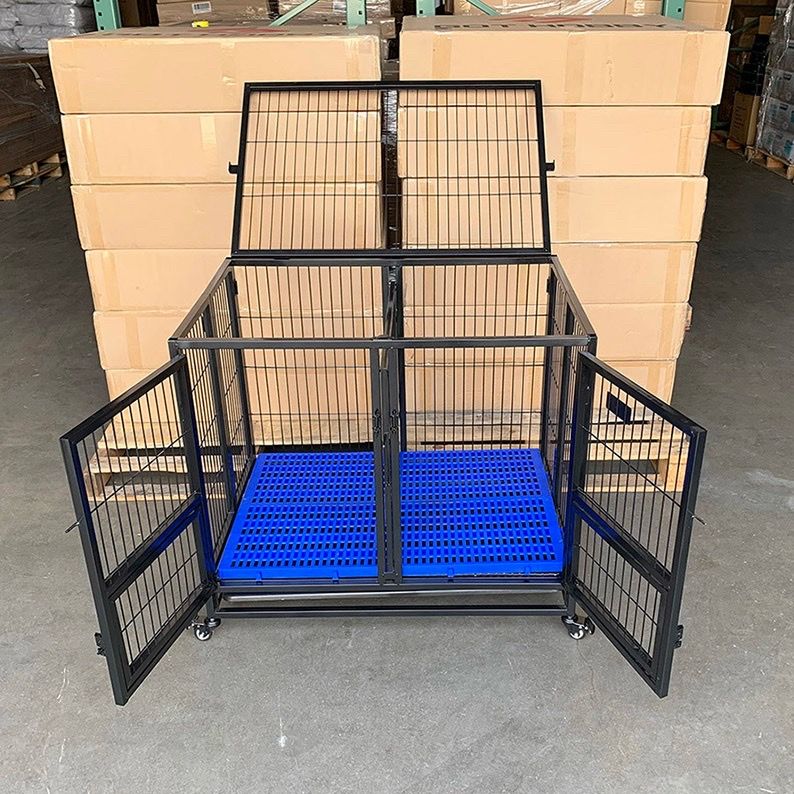(New in box) $160 Stackable Folding Dog Cage Crate Kennel Heavy-Duty 37x25x33 inches