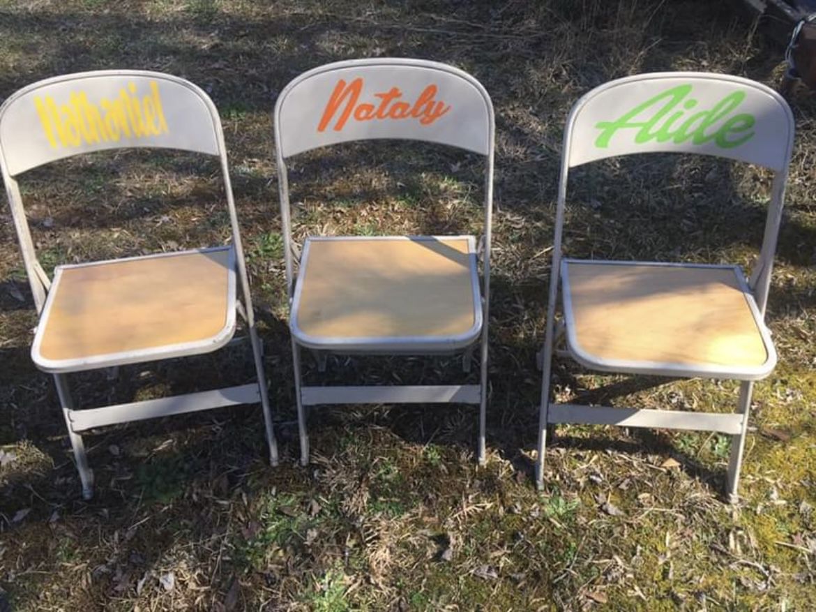 Children’s Metal And Wood Chairs 